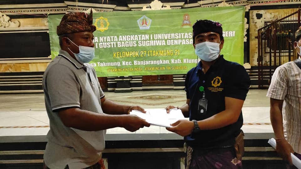 Ungkapan Terima Kasih Prajuru Desa kepada Kelompok 27 KKN UHN Sugriwa