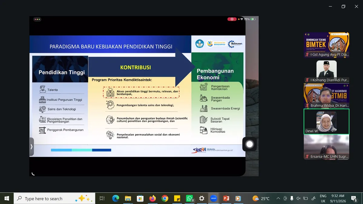 UHN I Gusti Bagus Sugriwa Gelar BIMTEK Tim Penilai Asesor RPL, Perkuat Pemahaman Rekognisi Pembelajaran Lampau