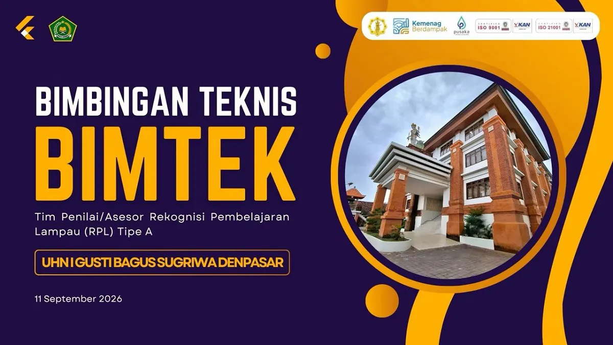 UHN I Gusti Bagus Sugriwa Gelar BIMTEK Tim Penilai Asesor RPL, Perkuat Pemahaman Rekognisi Pembelajaran Lampau