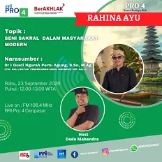 Wakil Dekan III FDD Hadir sebagai Narasumber RRI Pro 4 Denpasar, Bahas Seni Sakral dalam Masyarakat Modern