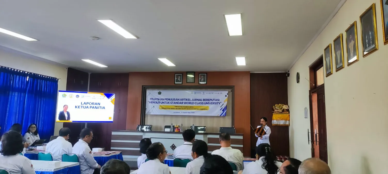 Pelatihan Penulisan Artikel Ilmiah Bereputasi, FDD Dorong Dosen Menulis untuk Standar World Class University