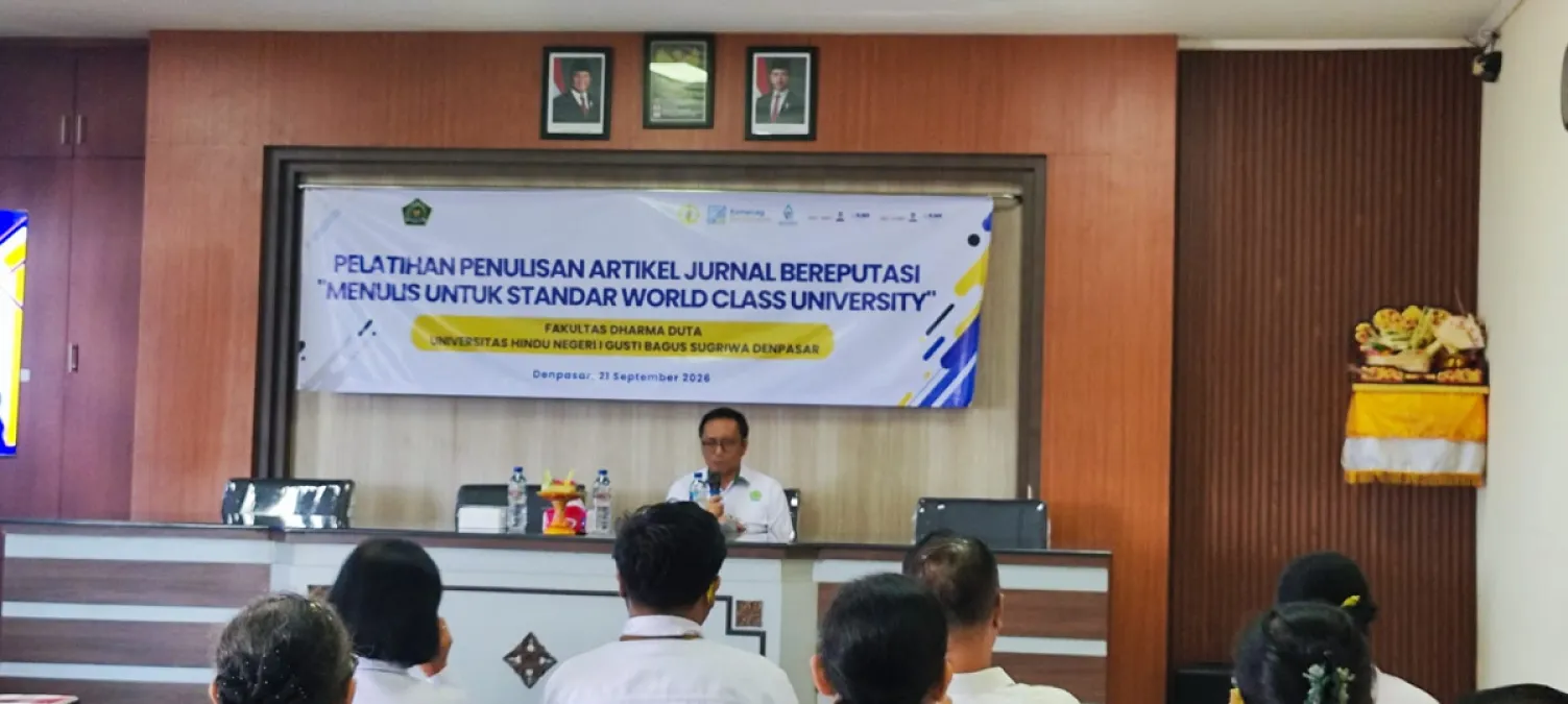 Pelatihan Penulisan Artikel Ilmiah Bereputasi, FDD Dorong Dosen Menulis untuk Standar World Class University