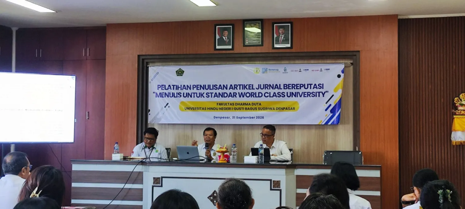 Pelatihan Penulisan Artikel Ilmiah Bereputasi, FDD Dorong Dosen Menulis untuk Standar World Class University