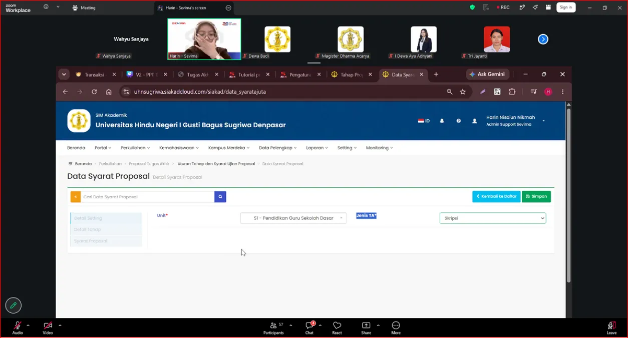 FDD Ikuti Pelatihan Pengajuan Proposal Tugas Akhir melalui Sistem Informasi Akademik (SEVIMA)