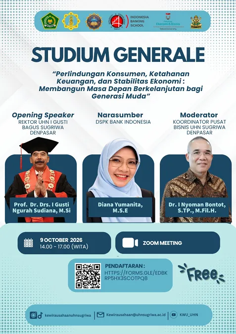 FDD Gelar Studium Generale Bersama Bank Indonesia, Rektor Tekankan Pentingnya Literasi Keuangan Generasi Muda