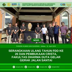 SERANGKAIAN ULANG TAHUN FDD KE 26 DAN PEMBUKAAN CRISTA, FAKULTAS DHARMA DUTA GELAR GERAK JALAN SANTAI