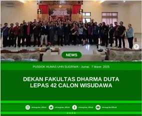 DEKAN FAKULTAS DHARMA DUTA LEPAS 42 CALON WISUDAWAN 