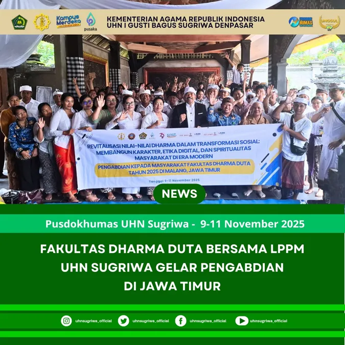 FAKULTAS DHARMA DUTA BERSAMA LPPM UHN SUGRIWA GELAR PENGABDIAN DI JAWA TIMUR